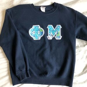 Phi Mu Lilly Pulitzer Letter Sweatshirt